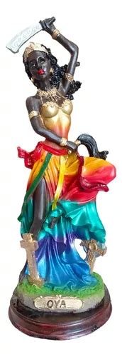 Escultura Oya Orisha Jitana Yoruba Santeria Cubana Cm Meses Sin Inter S