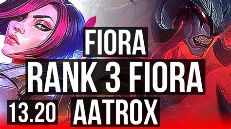 Fiora Vs Aatrox Top Rank 3 Fiora 8 Solo Kills 400 Games