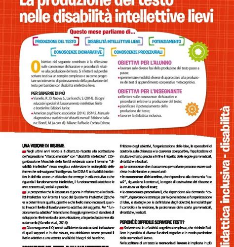 La produzione del testo nelle disabilità intellettive lievi Giunti Scuola