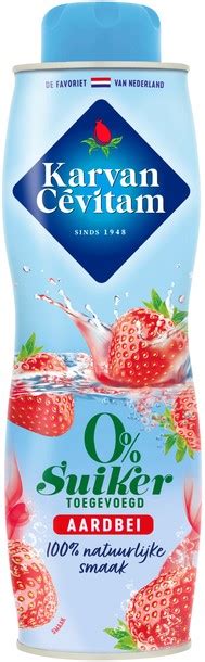 Siroop Karvan Cevitam Aardbei 0 Suiker 600ml Muldi