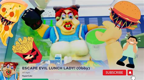 Full Game Escape Evil Lunch Lady Scary Obby Gameplay Youtube