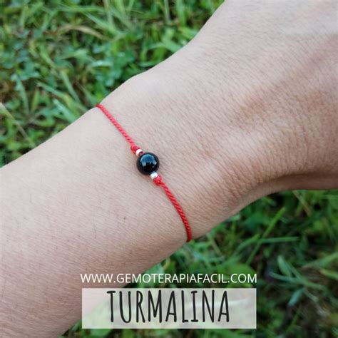 Pulsera Turmalina Negra Hilo Rojo Gemoterapia F Cil Tienda De