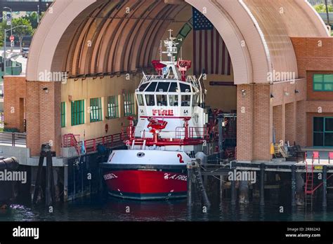 San Pedro Ca Usa June 2 2023 Docked In A Arched Building Is Los