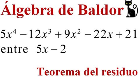 División por Ruffini y teorema del residuo