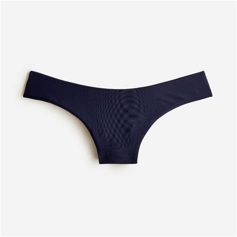 J Crew Swim New Jcrew Curvedwaist Cheeky Bikini Bottom In Navy