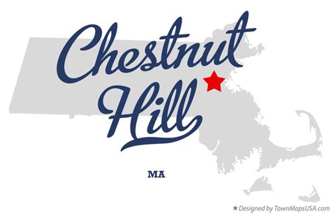 Map of Chestnut Hill, MA, Massachusetts