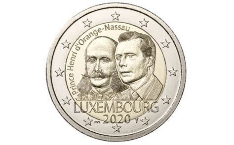 Luxemburg 2 Euro 2020 Prins Hendrik Met Muntteken UNC Luxemburg