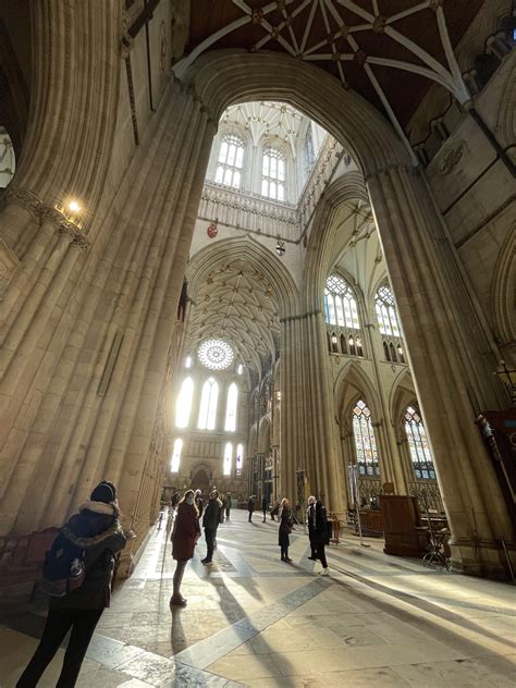 Interior Of The York Minster York England Medieval Cathedral Built