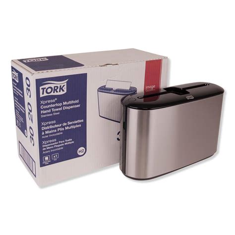 TORK Stainless Steel Black Xpress Countertop Paper Towel Dispenser