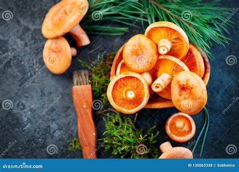 Lactarius Deliciosus Sliced Commonly Known As Saffron Milk Cap And Red