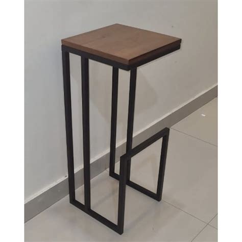 DECORFIT Tabouret de bar carré en bois massif de 30 po en métal