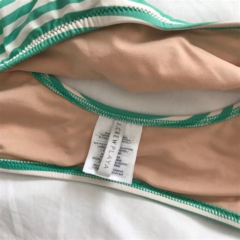 J Crew Swim Jcrew Playa Nantucket Green Striped Cheeky Bikini