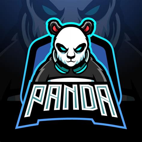 Design Della Mascotte Del Logo Esport Di Gioco Del Panda 7688248 Arte