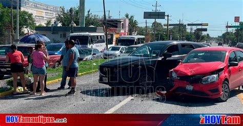 Hoy Tamaulipas Tamaulipas Dos Lesionados Dejo Choque En La Calzada