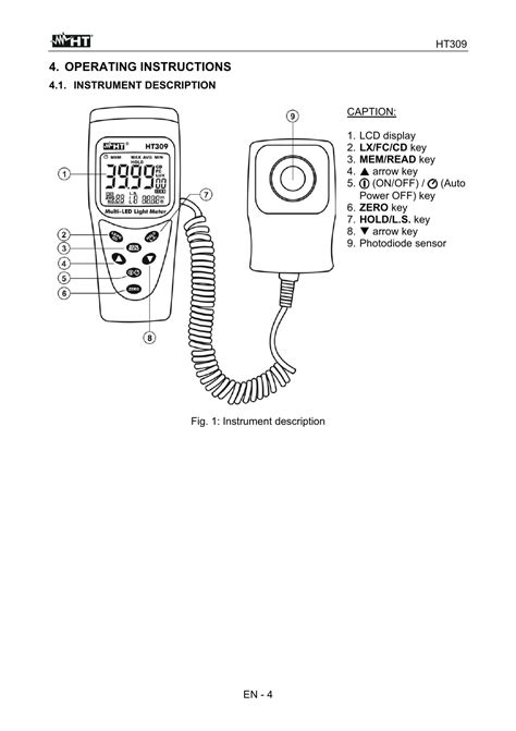 HT Instruments HT309 User Manual Page 5 13 Original Mode