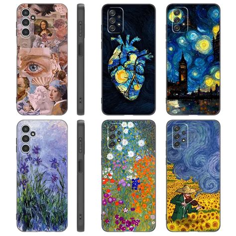 Tui Van Gogh Klimt Kd Appareils Pour Samsung A13 A22 A24 A32 4G A14 A23