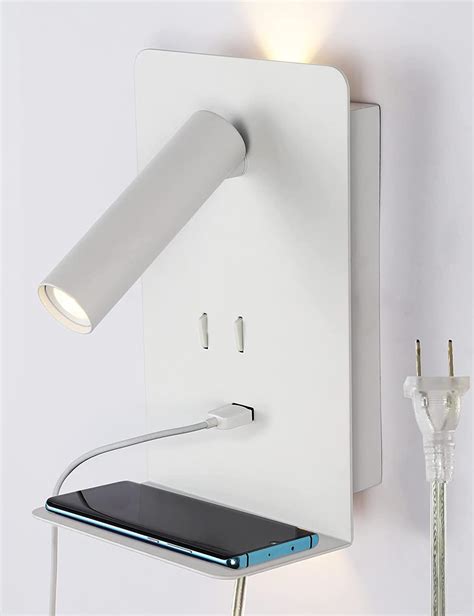 ZEROUNO Aplique De Pared Con Interruptor LED Para Mesita De Noche