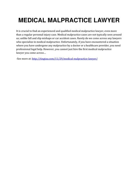 Ppt Medical Malpractice Lawyer Powerpoint Presentation Free Download