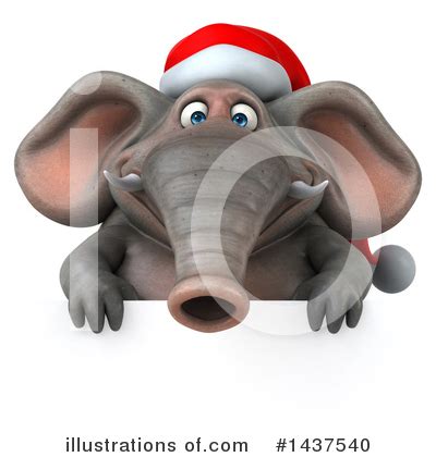 Christmas Elephant Clipart #1437540 - Illustration by Julos