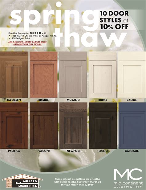 Discounted Door Styles at Mid Continent Cabinetry