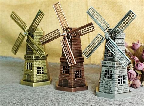 Vintage Retro Classic Dutch Windmill Netherlangish Windmills Hand Made