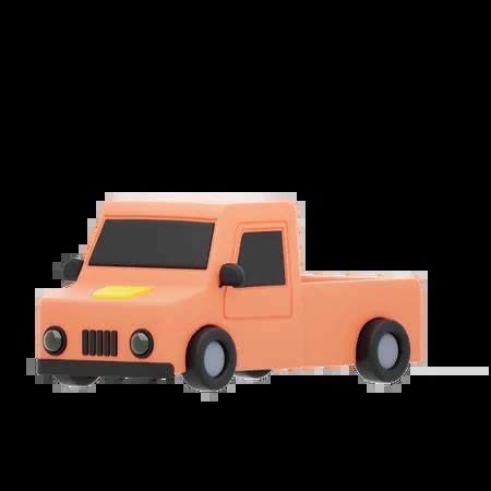 Orange Truck 3D Icon download in PNG, OBJ or Blend format