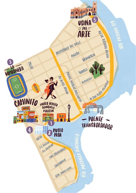 Mapa De Buenos Aires Ilustrado Behance