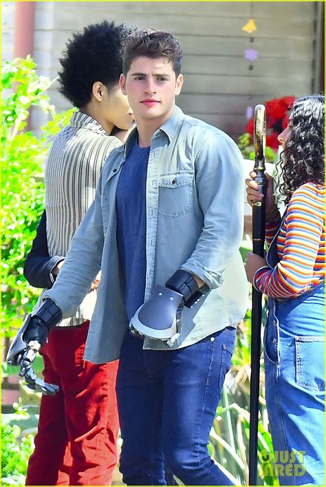 Gregg Sulkin Uses His Superpower Gloves On Runaways Set Photo