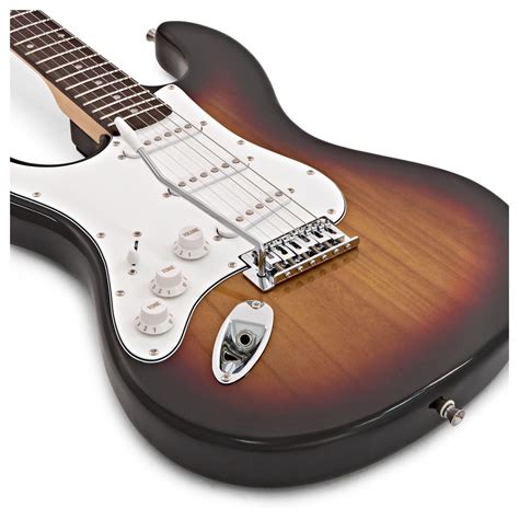 La Left Handed Electric Guitar By Gear4music Sunburst Nearly New At Gear4music