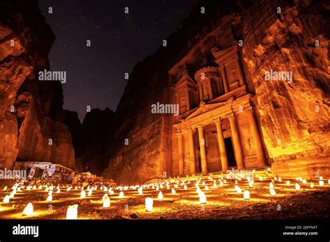 Petra by night is one of the best experience you can ever have Stock ...