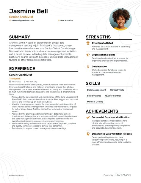 Archivist Resume Examples Guide For