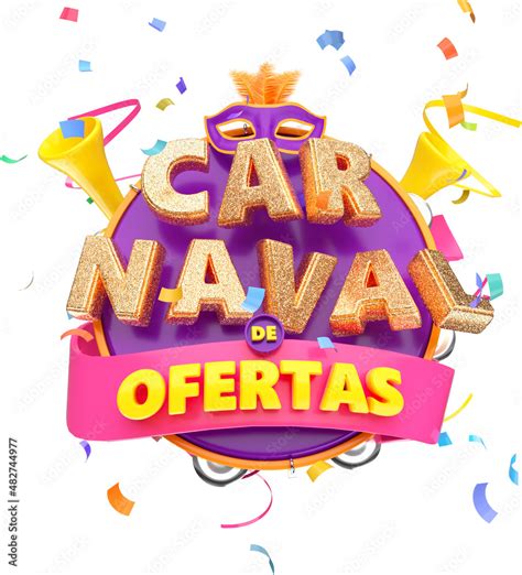 Selo D Carnaval De Ofertas Para Composi O Stock Illustration Adobe