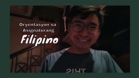 Subject Orientation Filipino YouTube