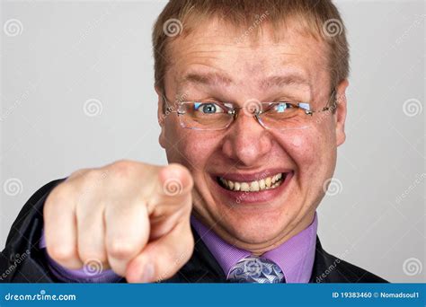 Funny Businessman Pointing To You Stock Photo - Image: 19383460