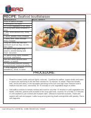 Seafood bouillabaisse.pdf - RECIPE: Seafood bouillabaisse INGREDIENTS ...