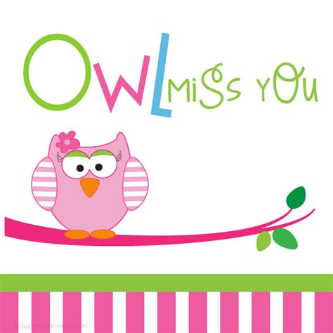 Owl Miss You Printable