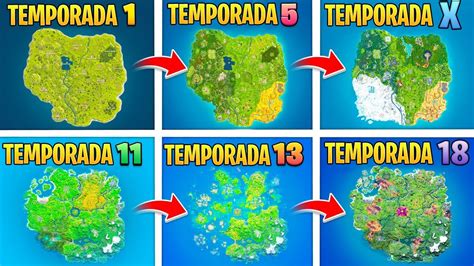 La EvoluciÓn De La Isla De Fortnite Del Capitulo 1 Y 2 Todos Los