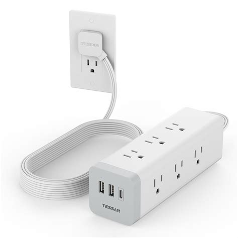 Snapklik Surge Protector Power Strip Ft Tessan Ultra Thin