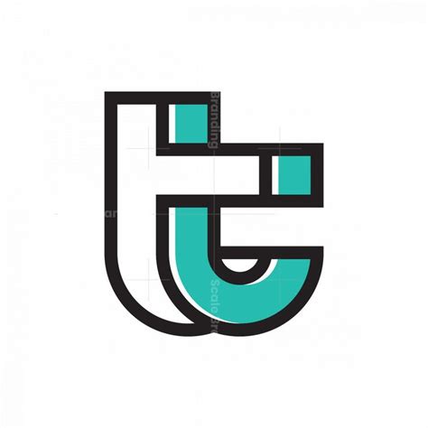 the letter g is made up of black and teal lines on a white background