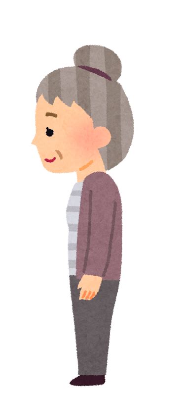 いろいろな角度から見たお婆さんのイラスト かわいいフリー素材集 いらすとや