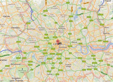 a map that shows the location of london's most famous landmarks and its ...