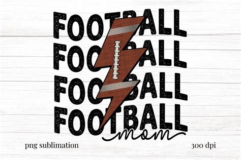 Football Mom Sublimation Lightning Bolt Graphic By Superdong Nu