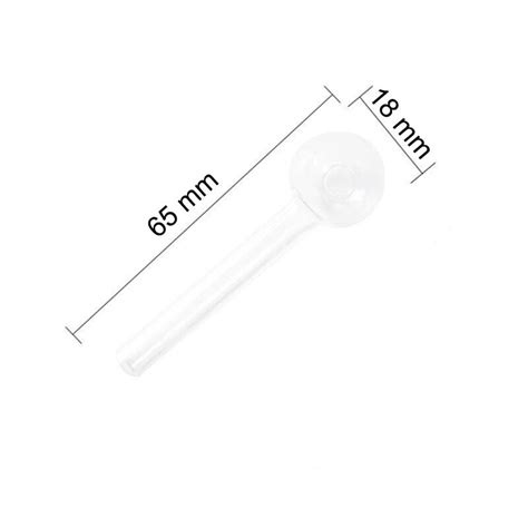 Mini Oil Burner Pipes Thick Smoking Tubes Inch Transparent Clear