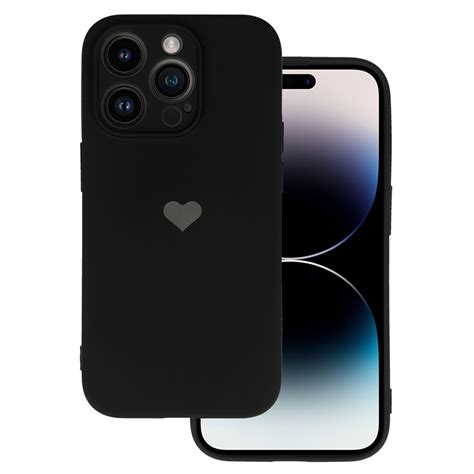 Vennus Silikonové Pouzdro Se Srdcem Pro Iphone 13 Pro Max Design 1 černé Promobilycz