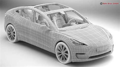 Tesla Model 3 2018 3d Model 159 3ds C4d Fbx Lwo Max Ma Obj