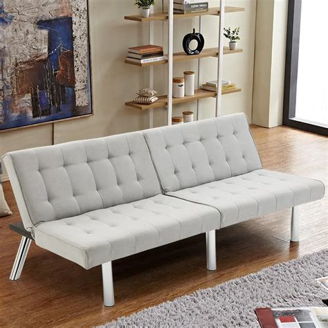 Giantex Modern Living Room Furniture Split Back Futon Sofa Bed