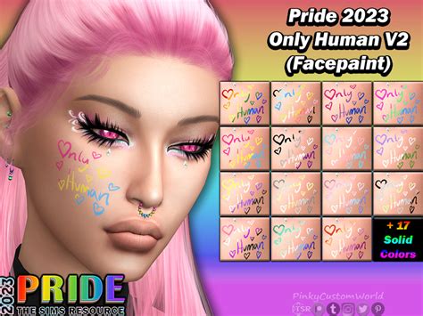 The Sims Resource Pride 2023 Only Human V2 Facepaint