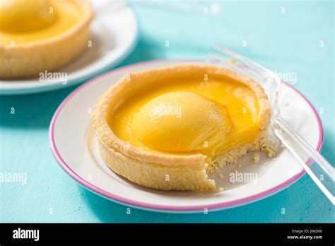 Mango Passion Fruit Tarts Stock Photo Alamy