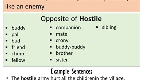 Opposite Of Hostile, Antonyms Of Hostile, Meaning And, 56% OFF