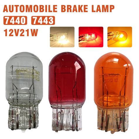 1X 12V Car Halogen Lamp T20 7440 7443 12v W21 5W Warm White Amber Red